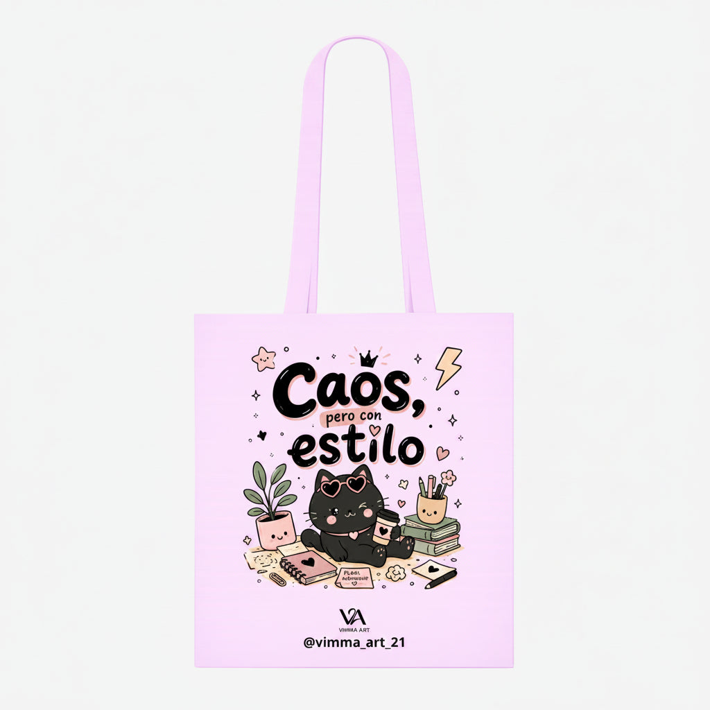 Bolsa Tote Bag "Caos pero con Estilo"