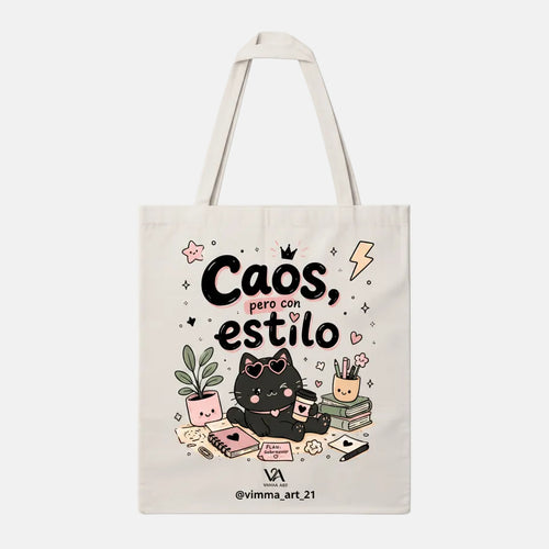 Bolsa Tote Bag "Caos pero con Estilo"