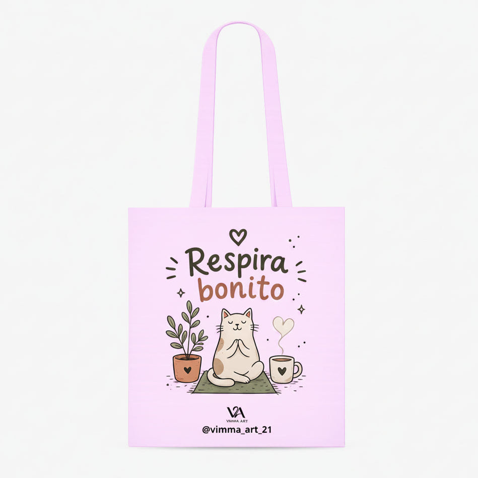 Bolsa Tote Bag "Respira Bonito"