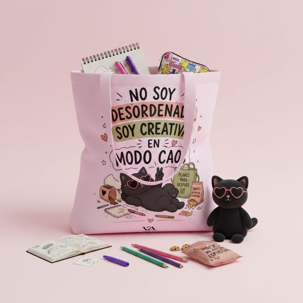 Bolsa Tote Bag "Creativa en Modo Caos"