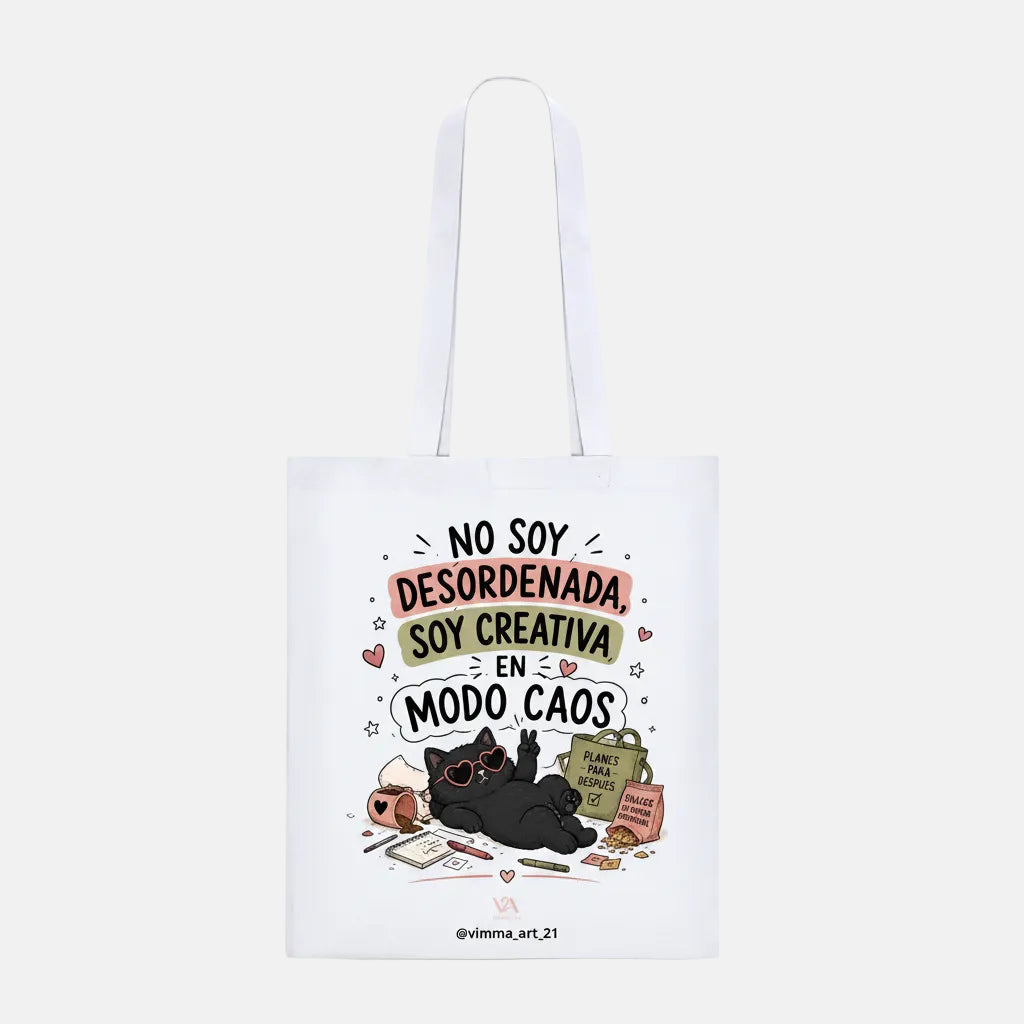 Bolsa Tote Bag "Creativa en Modo Caos"