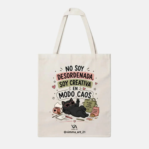 Bolsa Tote Bag "Creativa en Modo Caos"